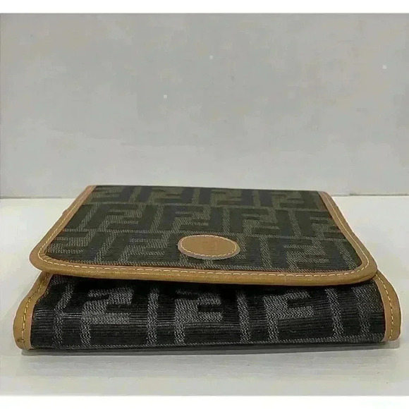 Fendi SAS Vintage Crossbody Brown Shoulder Bag Zukka Purse Logo S.A.S Roma Italy - Picture 13 of 13